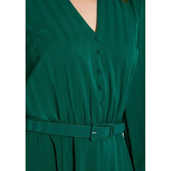 ModCloth Classy Announcement A-Line Dress Green Size 6 - Picture 3 of 5